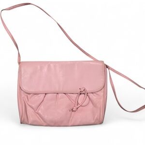 1990 Elegant Pink Women's Leather Bag